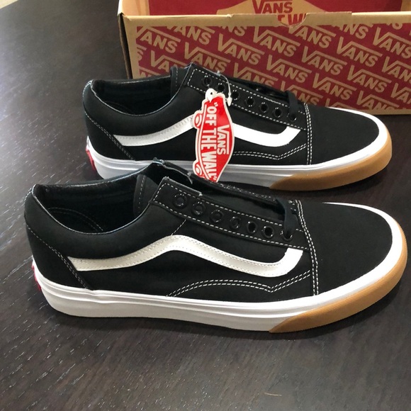 vans old skool gum bumper black
